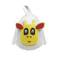 Chapeau de sauna en feutre de laine naturelle avec logo personnalisé, vente en gros, pour spa, hammam et banya traditionnelle