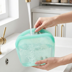 <span class=keywords><strong>Sac</strong></span> de conservation alimentaire <span class=keywords><strong>en</strong></span> <span class=keywords><strong>silicone</strong></span> réutilisable de 3500 ml, best-seller, non toxique, fond pliable, ouverture plus large, <span class=keywords><strong>sac</strong></span> de conservation au congélateur - Product Image 6