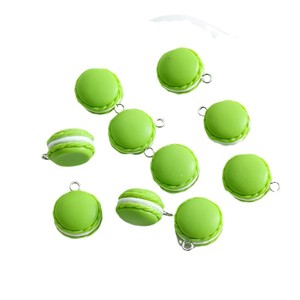 Cabochons en résine de macaron de coeur rond miniature d'artisanat avec le style artificiel d'<span class=keywords><strong>effet</strong></span> brillant pour des souvenirs sur le thème de la nourriture - Product Image 5