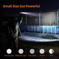 Mini lampe torche LED zoomable S3-A, portable EDC avec faisceau réglable IP44, 200-300M, en alliage d'aluminium, pour situations d'urgence, camping, randonnée