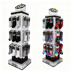 Tùy chỉnh cửa hàng bán lẻ nhựa Forex bọt Bảng hiển thị đứng PVC sàn móc Rack hiển thị cho vớ - Product Image 3