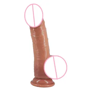 Grosir cairan silikon evulating Dildo dengan hisap kuat Anal mainan seks hewan anjing ayam Dildos Squirting untuk wanita