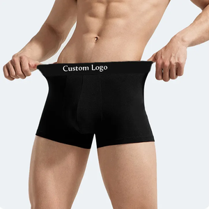 Custom Logo Cotton Solid Color <strong>Men's</strong> Boxer <strong>Briefs</strong> <strong>Men's</strong> Underwear Anti-wear <strong>Men's</strong> Boxer <strong>Briefs</strong> Style Sport Solid Color - Product Image 1