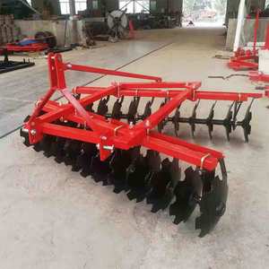 Herse à disques ailée 18 disques montée sur tracteur, cultivateur agricole rouge haute productivité - Product Image 4