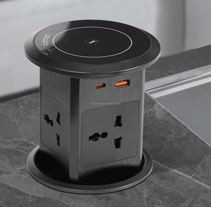 Đa Màu sắc cổng <span class=keywords><strong>USB</strong></span> pop-up Hidden điện bàn ổ cắm tự động IP44 thang máy tháp ổ cắm với nâng sockt - Product Image 5