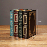 Modèle de simulation de livre à rabat magnétique de Style rétro pour l'étude de bureau boîtes rigides livre décoratif artisanat bougie cadeau