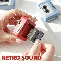 Porte-clés pendentif cassette rétro, mini design nostalgique, chaîne de sac multicolore, porte-clés tendance, cadeau vintage pour les amateurs de musique