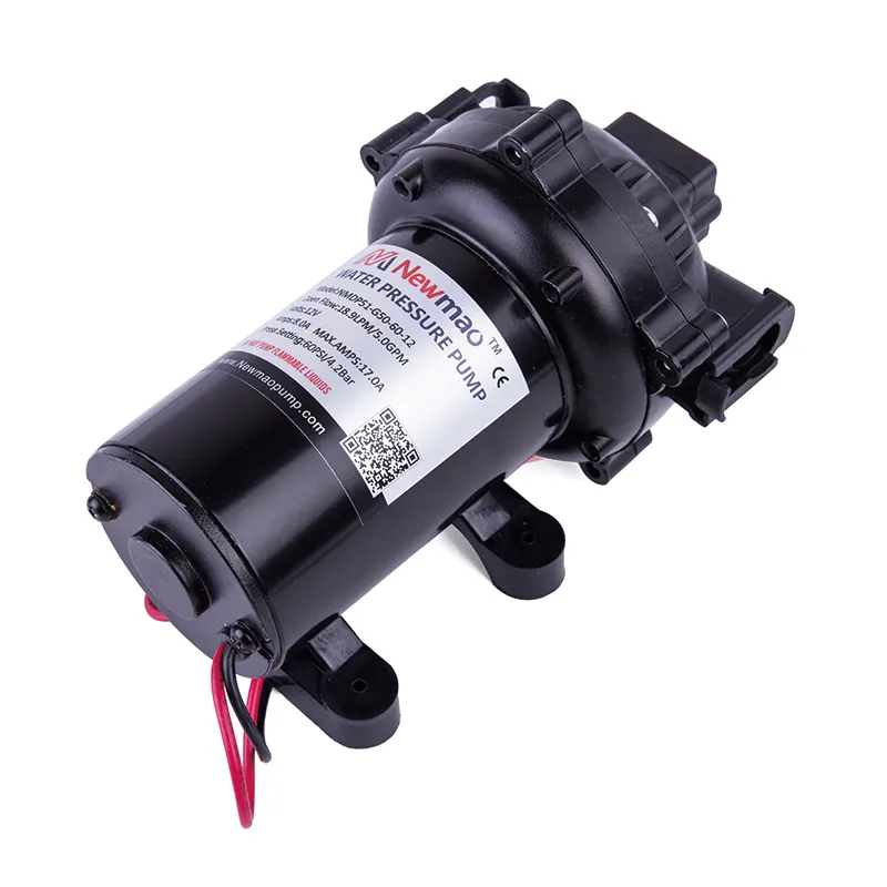 Newmao 4.0GPM 60PSI, fábrica de China, mini bomba de agua de diafragma, motor de 12v CC