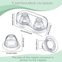 Correcteurs de mamelons en silicone avec logo personnalisé, tire-lait, ventouses avec étui de transport, paires