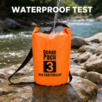 Sac étanche personnalisé en PVC avec doublure en PU, 2L-30L, pour kayak, rafting, natation, plage, camping, séparation sec et humide