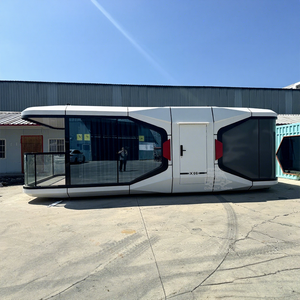 Sistema de Hogar Inteligente, Casa Contenedor Prefabricada Impermeable, Ecológica y Ligera para Hoteles de Playa, Cápsula Espacial de Hotel de Lujo - Product Image 1