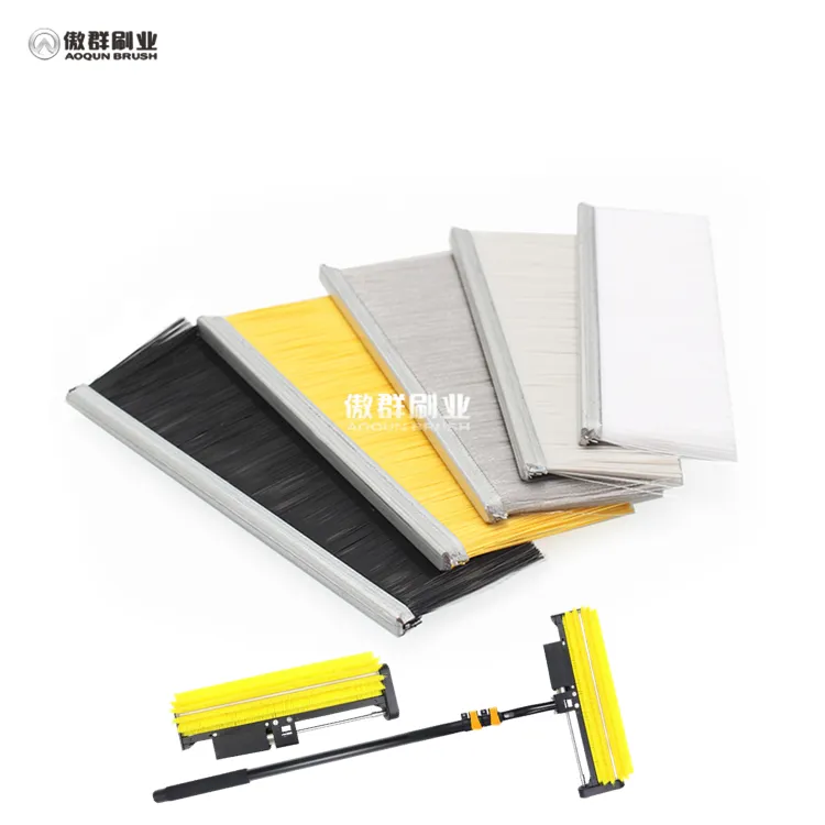 OEM ODM Wholesale Nylon/PE/PBT Spring Brush Roller Brush Solar Photovoltaic Panel Cleaner Brush