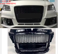 Calandre en nid d'abeille de style RS avec cadre inférieur pour Audi A3 S3 8P.5, calandre 2008 2009 2010 2011 2012