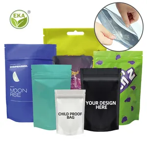 Tùy chỉnh bolsas personalizadas trẻ em bằng chứng Túi baggys Chống giả mạo mùi bằng chứng Mylar túi đứng lên túi Cookie Mylar Túi