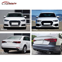 Kit carrosserie complet pour Audi A4 B9, mise à niveau RS4 : pare-chocs avant, calandre, pare-chocs arrière, diffuseur arrière, embouts d'échappement, accessoires de style automobile