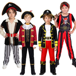 Conjunto de disfraz de pirata para niños, traje de fiesta de Halloween del Capitán Jack Sparrow, para niños de 3 a 12 años, talla S M L XL - Product Image 1