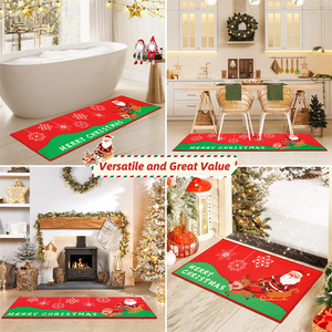 Lavable a máquina <span class=keywords><strong>Navidad</strong></span> Dector Santa Claus cocina corredor y esteras juegos antideslizante más largo cocina piso Mat - Product Image 6