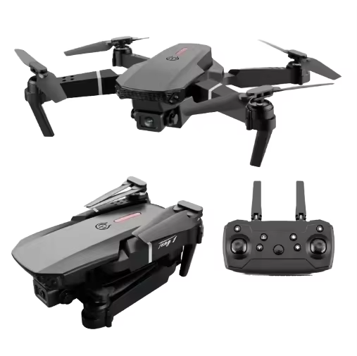 Factory Low Price E88 Pro 4K 1080P Wide-Angle Foldable Drone Dual Camera RC Quadcopter with 13-15min Flying TimeFollow for Kids