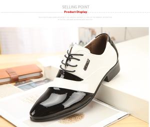 รองเท้าบูทหนังสำหรับผู้ชาย, รองเท้าหนังแต่งตัว38-44 PU EVA สีดำรองเท้าผู้ชาย Oxford - Product Image 6