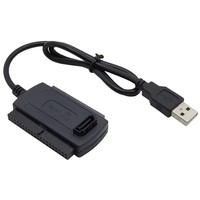 Cable Adaptador USB 2.0 3 en 1 SATA/PATA/IDE de 2.5/3.5 Pulgadas para Unidades de Estado Sólido, 0.2m, Plástico, para Computadoras
