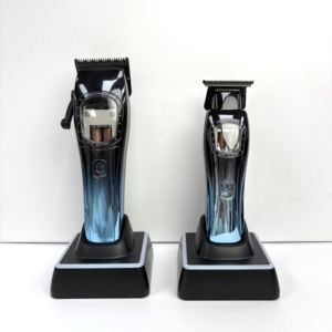 مجموعة M9650 9652 الاحترافية لقص وتشذيب الشعر، ماكينة حلاقة قابلة لإعادة الشحن بمحرك فيكتور، شفرة سيراميك DLC، بطارية ليثيوم أيون - Product Image 1