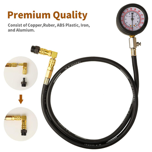 Kit de jauge de pression d'huile de cylindre de moteur SOOLU 0-140 <span class=keywords><strong>PSI</strong></span> avec cadran de 80 mm et adaptateurs de tuyau de 4 pieds pour voitures, VTT, camions et motos - Product Image 5