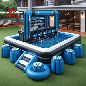 Bar <span class=keywords><strong>Tiki</strong></span> Inflable Personalizado para Exteriores, Carpa Inflable para Bar de Playa o Piscina en Venta - Product Image 3