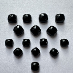 Pierre précieuse en onyx noir naturel, cabochon coussin, qualité AAA, poli à la main, pierres en vrac de 4 mm à 20 mm pour la fabrication de bijoux de luxe - Product Image 5