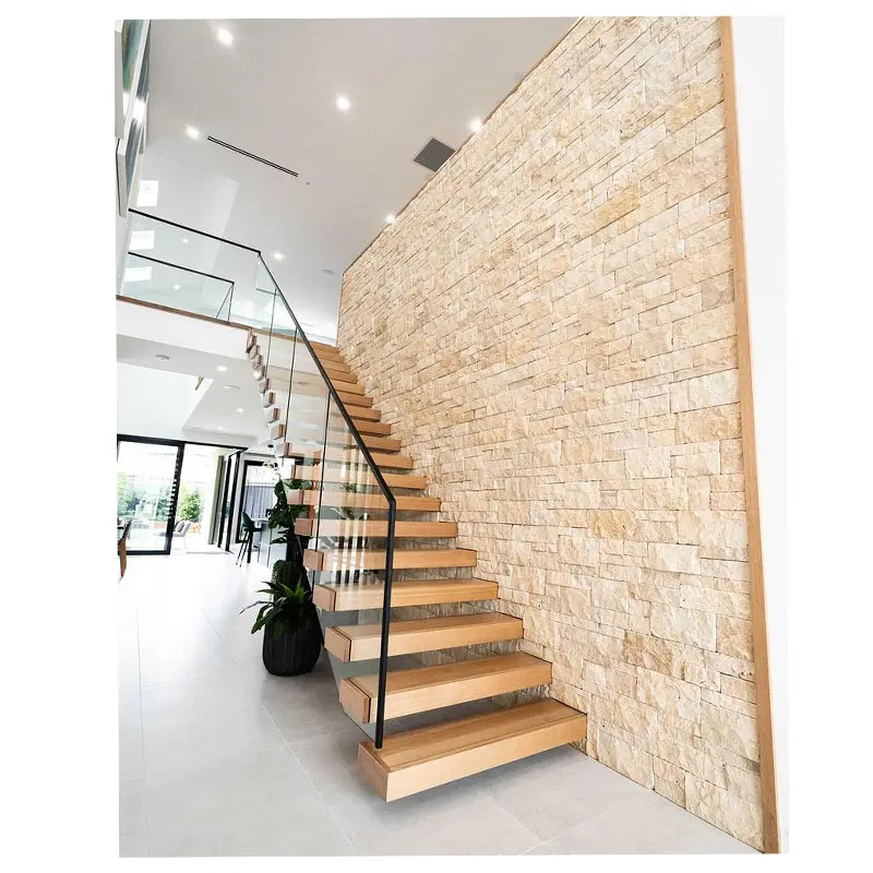 Dalles de calcaire beige naturel Pierre de marbre la plus vendue pour mur extérieur et revêtement de sol Grès pour la durabilité