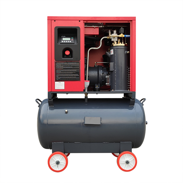 Compressor Machine  with Wheels 3.7kw 5.5kw 7.5kw Portable Mini Single Phase  Screw Air Compressor