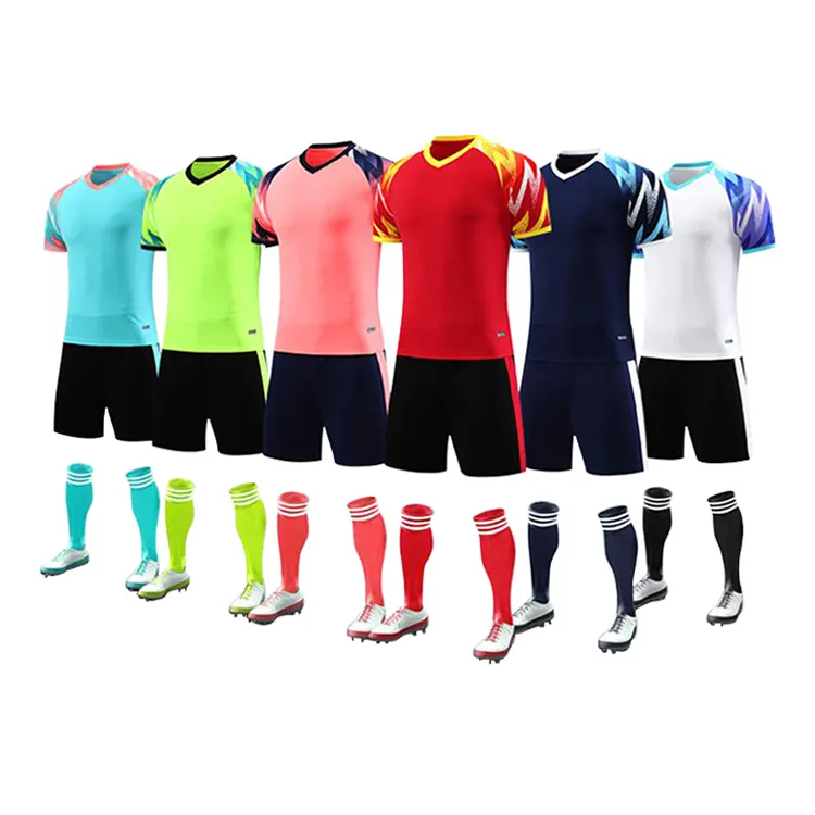 Maillot de Football personnalisé de haute qualité respirant maille à séchage rapide maillot de Football pratique vêtements de Football pour l'uniforme de Football pour hommes