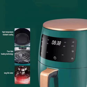 Mejor Freidora de Aire Eléctrica de 6L con Pantalla Táctil Inteligente Moderna, Mini Parrilla para Cocinar con Aceite Caliente, para Uso Doméstico, Exterior y Comercial, de Plástico - Product Image 4