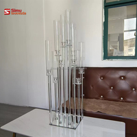 Vases en verre modernes à 10 bras, porte-bougies en cristal, centres de table de mariage, candélabres – Vente en gros
