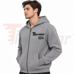 Sweat à capuche zippé pour homme, chaud, en polaire, à manches longues, coupe décontractée pour l'hiver, idéal par temps froid - Product Image 2