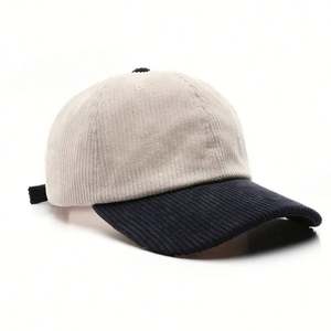 Casquettes de papa en velours côtelé avec logo personnalisé, casquette de papa bicolore, gorras, nouvelles casquettes de papa pour toutes les saisons, logos brodés personnalisés - Product Image 4