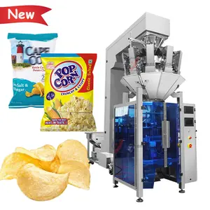 Automatic bag pouch granule microwave popcorn potato chips packing packaging machine with nitrogen