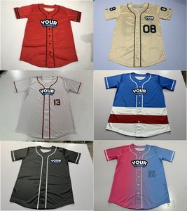 เสื้อเบสบอลคอกลมแบบสวม ผลิตตามสั่ง ขายส่ง ไม่มีลาย  แห้งเร็ว พิมพ์ลายแบบซับลิเมชั่น ระบายอากาศได้ดี - Product Image 6