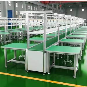 Otomatik iki yönlü cep telefonu PVC bant konveyör üretim montaj hattı PVC bant konveyör masa üreticisi düşük fiyat - Product Image 1