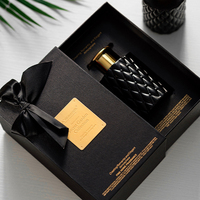 Diffuseur de parfum en verre noir de qualité supérieure, ensemble de 100 ml, écologique, diffuseur d'arômes longue durée pour la décoration intérieure et les cadeaux souvenirs