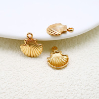Composants de bijoux en alliage DIY, pendentifs coquillages marins, breloques pour boucles d'oreilles, décorations pour bracelets et colliers
