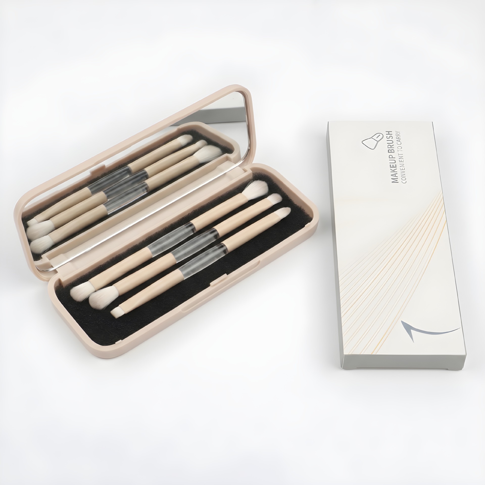 Flip Mirror Box - Brown + Eye Brush + C.Box