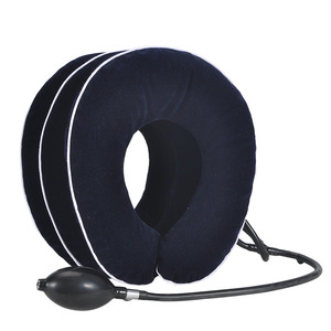 Inflatable Cervical <b>Traction</b> <b>Device</b> One Size Flocked Fabric <b>Neck</b> Brace For Home Use Manual Operation - Product Image 1