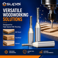 Fraise à rainurer droite en carbure monobloc SUPAL, revêtement AlTiN, pour bois, CNC - Personnalisable OEM
