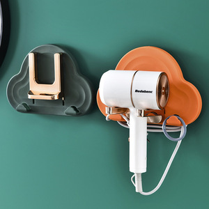 Support mural pour sèche-cheveux, repliable, pour salle de bains, sans poinçon, peu encombrant, <span class=keywords><strong>2022</strong></span> - Product Image 2