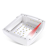Lampe à Ongles Économique Rechargeable avec Poignée, Lumière Rouge, Séchoir pour Vernis Gel, Lampe UV sans Fil pour Ongles 48W