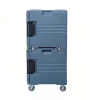 LYROE Hotel Food Catering Warm Cool Isolier behälter Box Cart Trolley mit Riemens cheibe