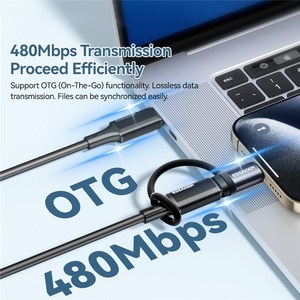 <span class=keywords><strong>ESSAGER</strong></span> iP ตัวแปลงหญิงเป็นชายประเภท C อะแดปเตอร์อลูมิเนียมอัลลอยด์ขนาดเล็ก OTG - Product Image 5