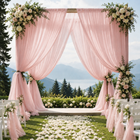 Voilages en mousseline de soie en gros pour arche de mariage, tissu de drapage doux et léger, rideaux de fond pour cérémonie et décoration de mariage