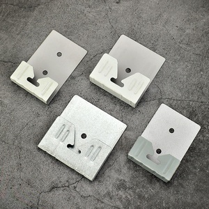 Steel Smart <b>Mirror</b> Hook-<b>Light</b> Gray GQK Brand-Modern Simple Design-Easy Installation-<b>Bathroom</b> Wall Mounting Hardware - Product Image 1