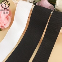 Fabricants de bande élastique tricotée en gros, taille multiple, couleur personnalisée, 100% polyester, bandes élastiques en caoutchouc pour lingerie